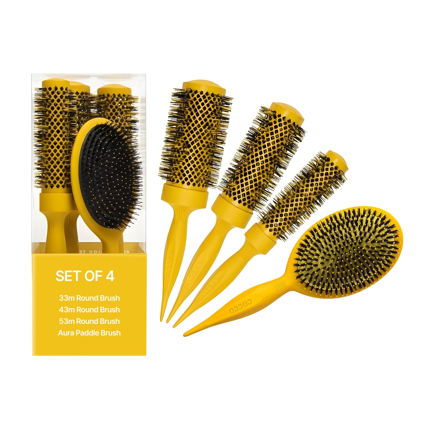 COCCO® Aura Brush Set (Yellow) Cocco Hair Professional