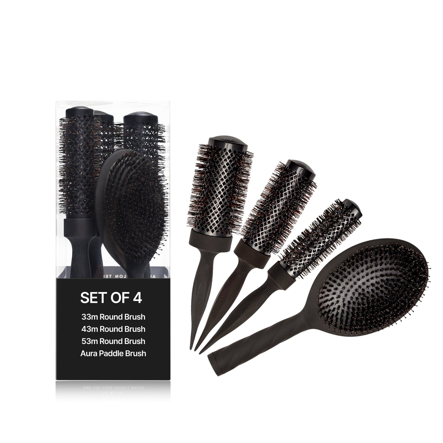 COCCO® Aura Brush Set (Black) Cocco Hair Professional