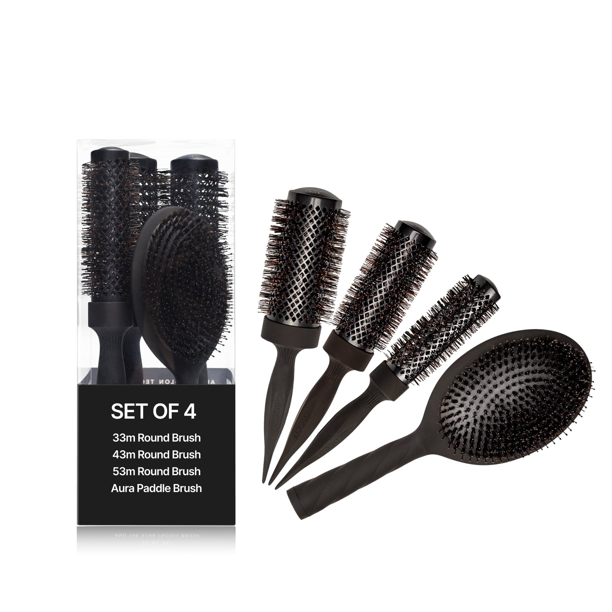 COCCO® Aura Brush Set (Black) Cocco Hair Professional