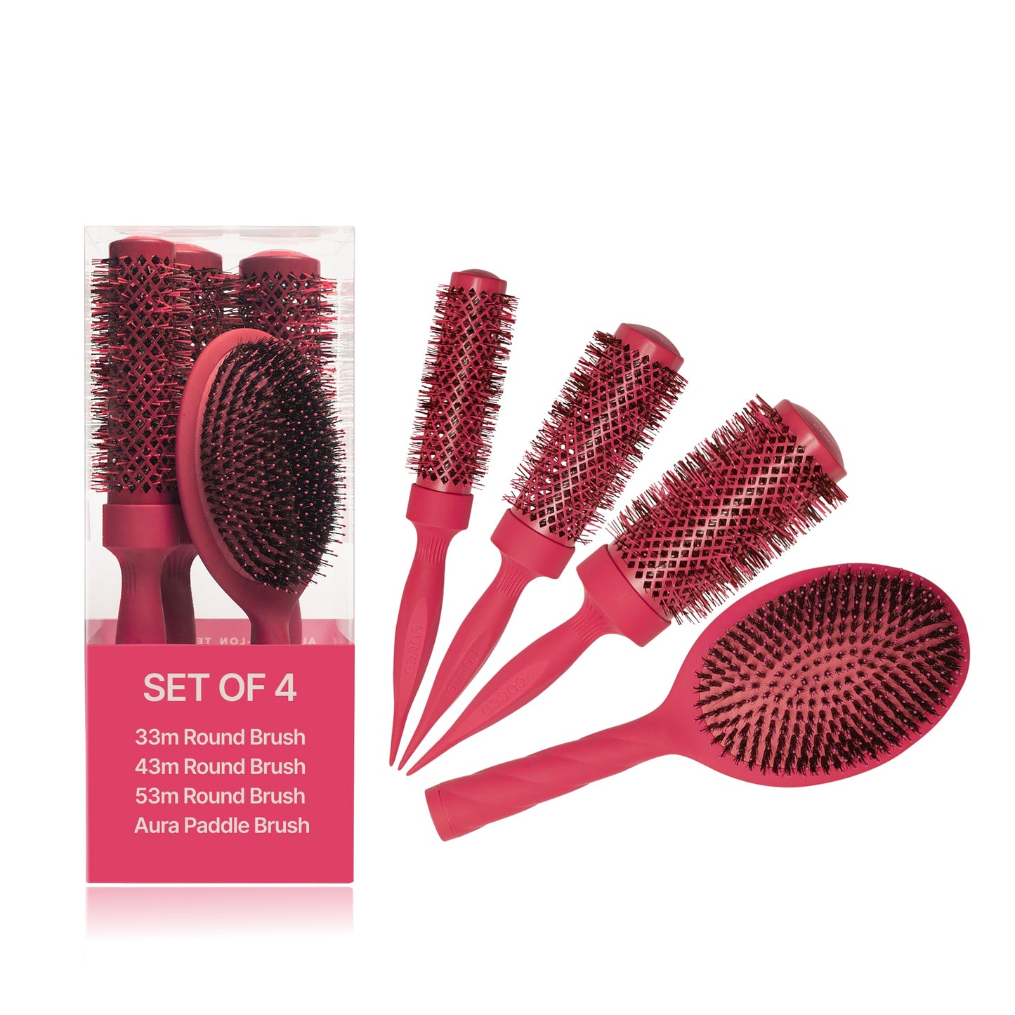 COCCO® Aura Brush Set (Pink) Cocco Hair Professional