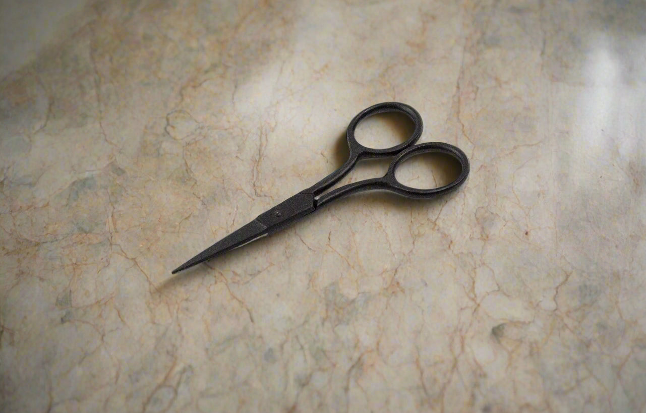 Men’s 4″ Brushed Gunmetal Beard & Mustache Scissors