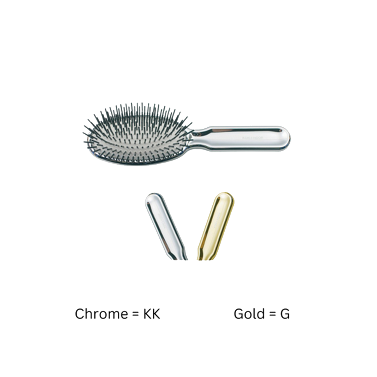 Metallic Pneumatic Oval Synthetic Pin Hairbrush KOH-I-NOOR Beauty USA