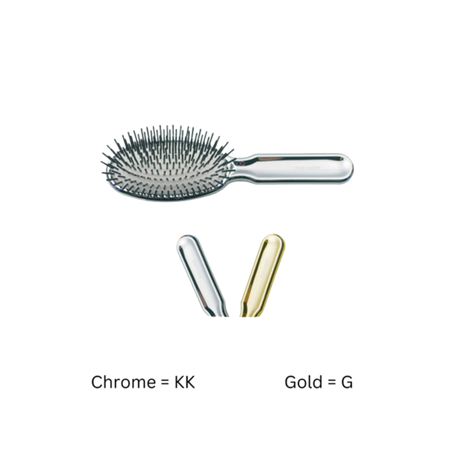 Metallic Pneumatic Oval Synthetic Pin Hairbrush KOH-I-NOOR Beauty USA