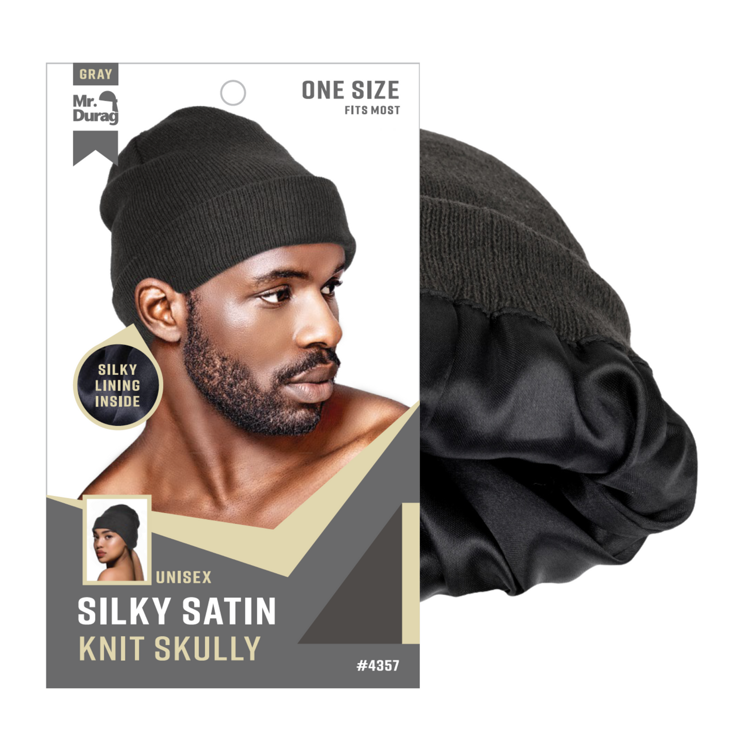 Mr. Durag Silky Satin Knit Skully, 1 Count, Assorted Color Annie International, Inc.