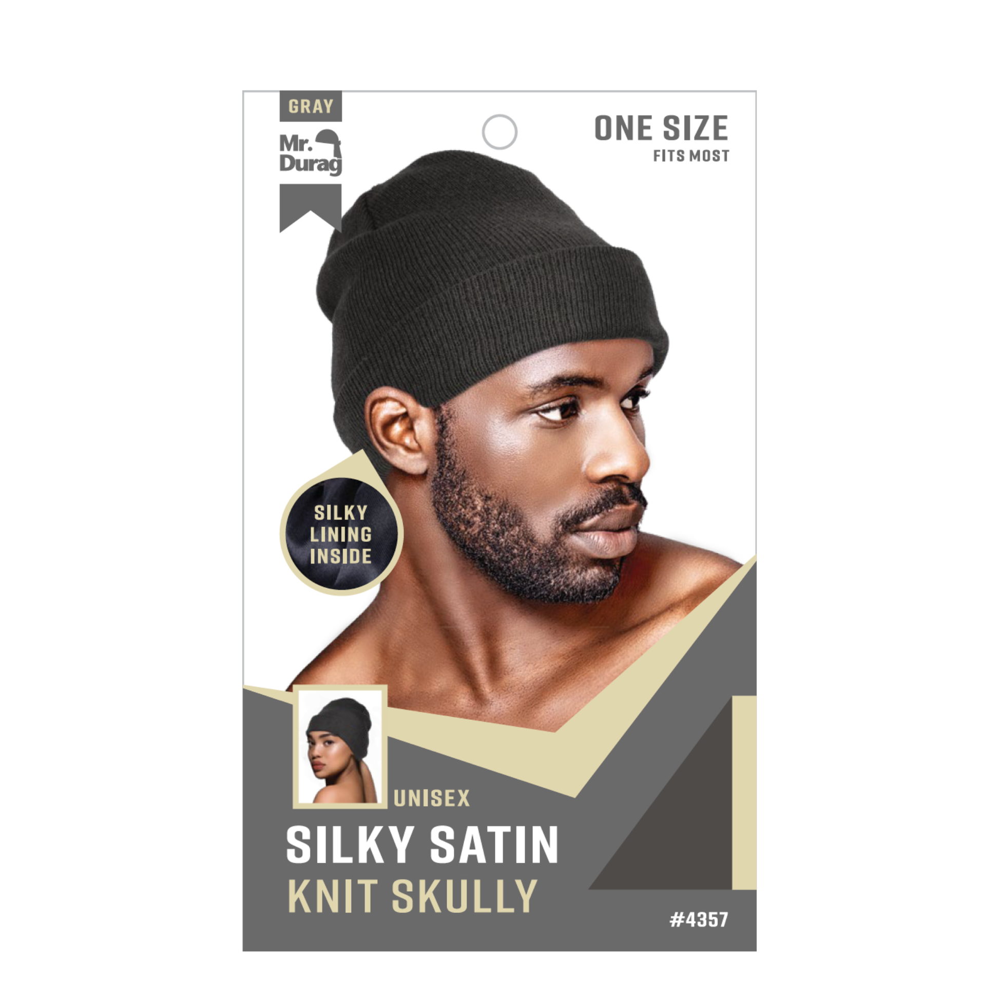 Mr. Durag Silky Satin Knit Skully, 1 Count, Assorted Color Annie International, Inc.