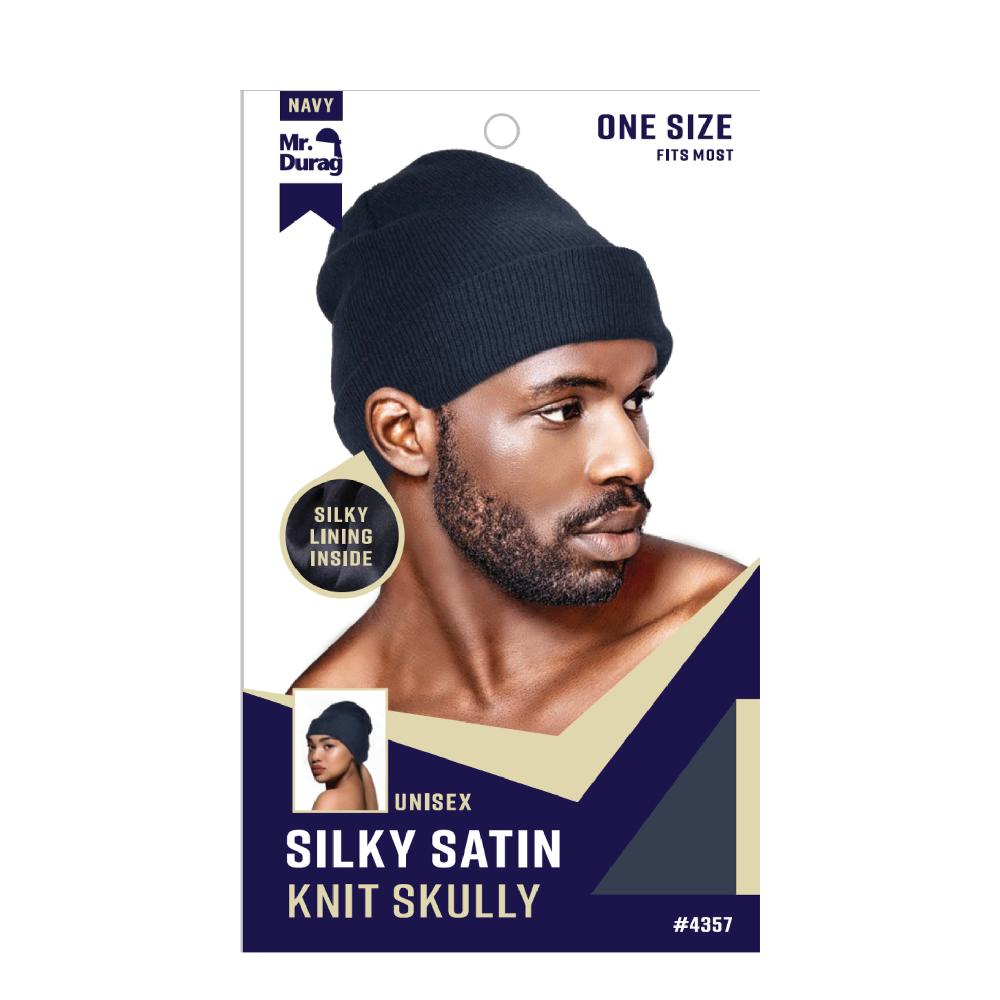 Mr. Durag Silky Satin Knit Skully, 1 Count, Assorted Color Annie International, Inc.
