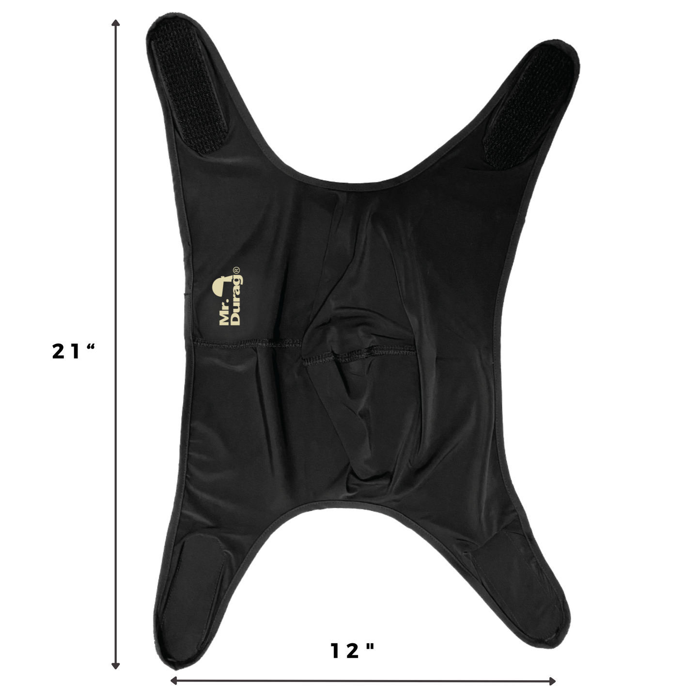 Mr. Durag Spandex Velcro Compress Wave Cap, 1 Count, Black Annie International, Inc.