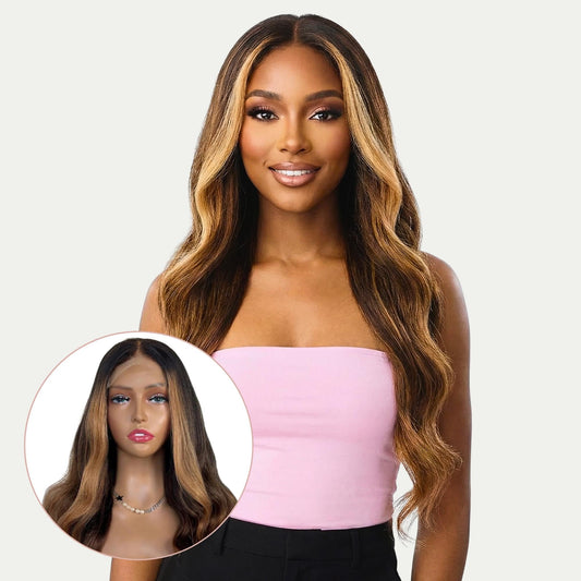 Raw Mystique Glueless 5x5 HD Lace Professionally Colored 100% Human Hair Closure Wig Private Label