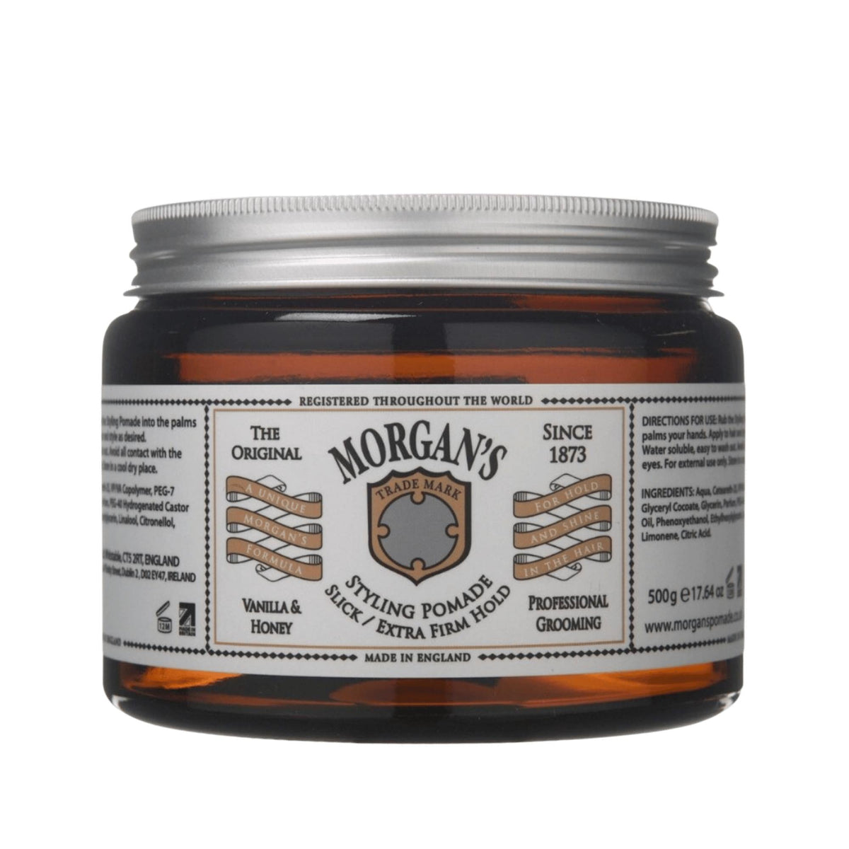 Morgan's Pomade Vanilla & Honey Extra Firm Hold Pomade 500g Beauty Care Bag