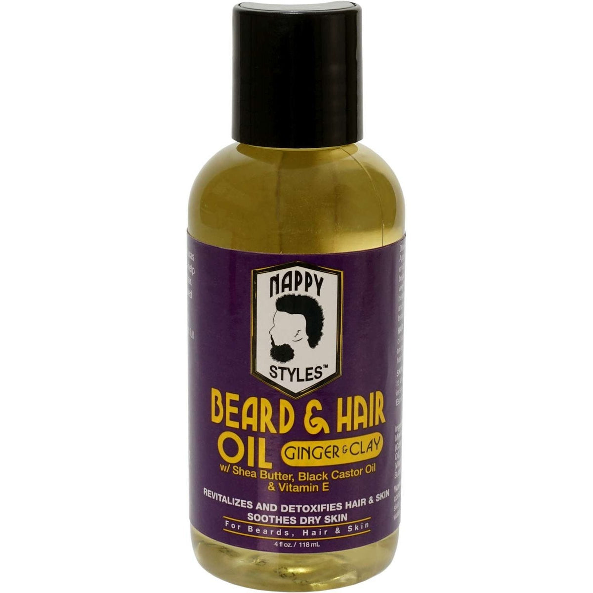 Nappy Styles Beard  Hair Oil Ginger  Clay 4 Oz My Beauty Site Pro