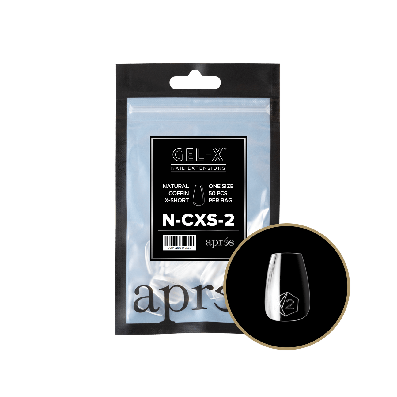 Gel-X Natural Coffin Extra Short 2.0 Refill Bag Lunali Nail Supply