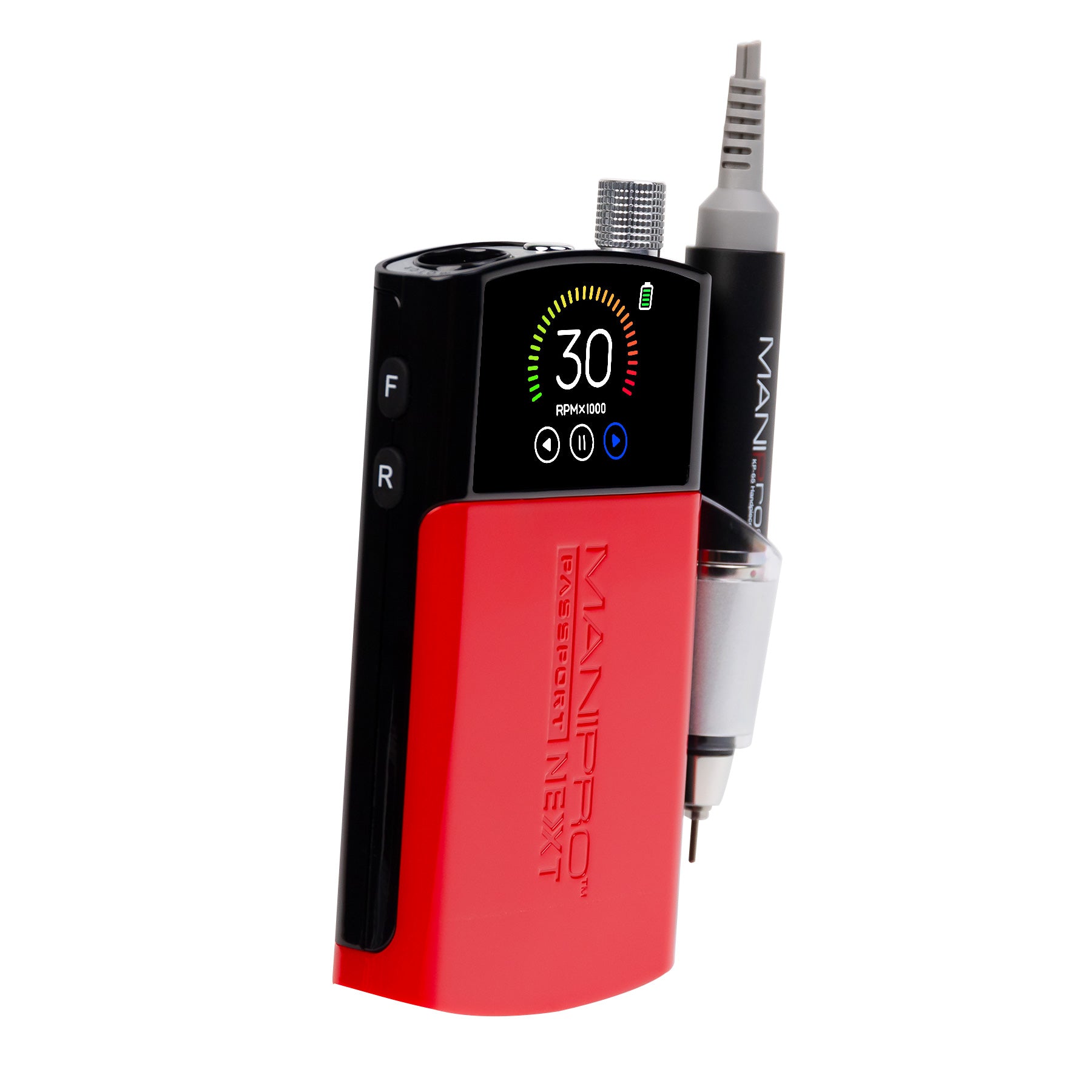 Kupa - ManiPro Passport Next - Complete - Black with Red Jacket - KP-65 Handpiece Queen Nails & Beauty Supplies