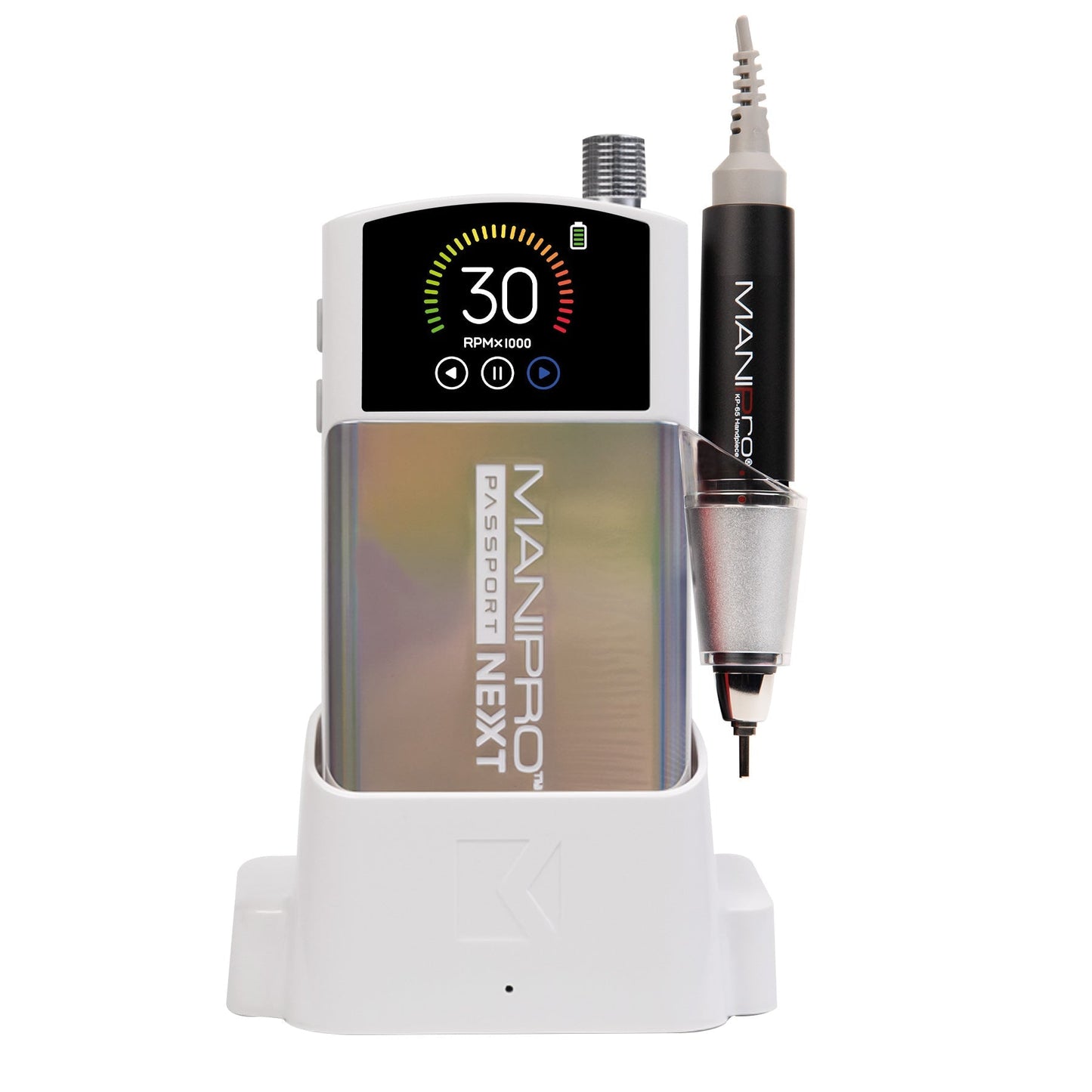 Kupa - ManiPro Passport Next - Complete - White with Unicorn Jacket - KP-65 Handpiece
