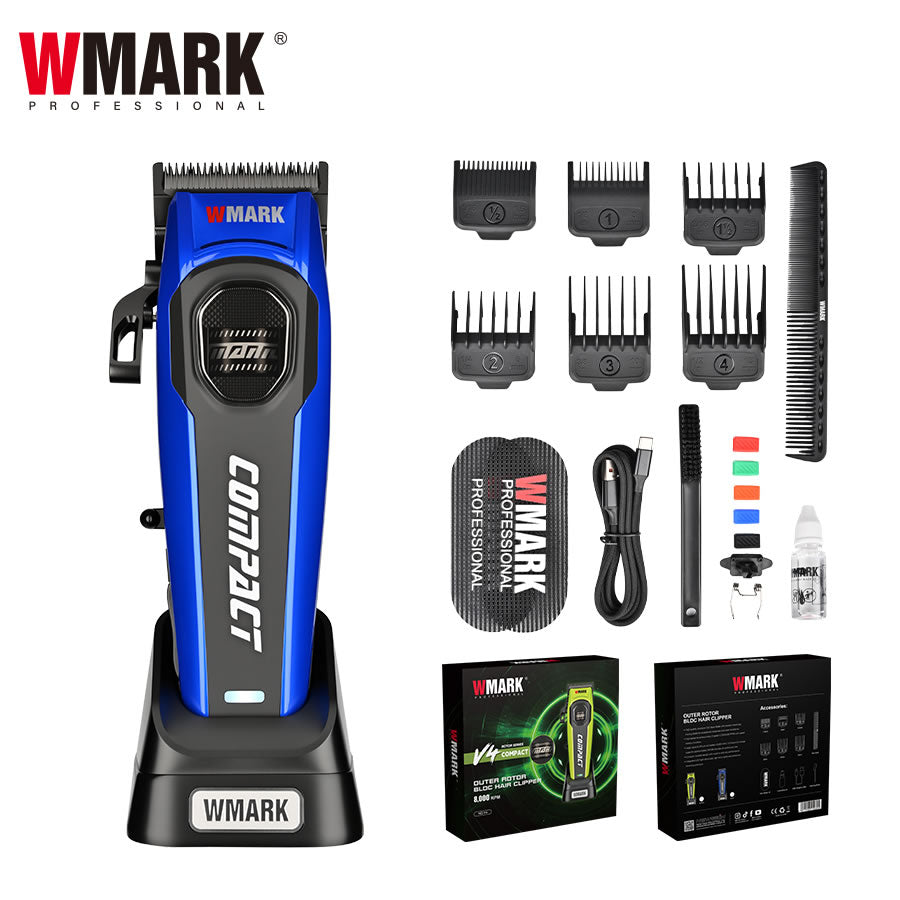 WMARK COMPACT BLDC MOTOR CLIPPER - BLUE (#NG-V4) N.O.S. Barber Supply