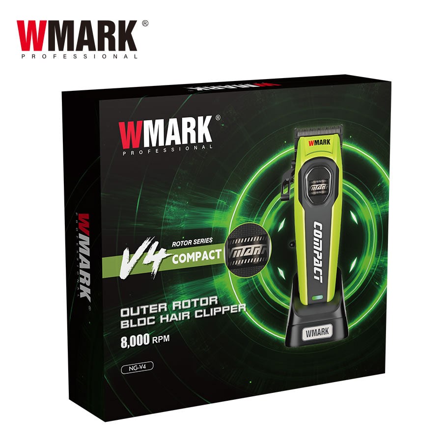 WMARK COMPACT BLDC MOTOR CLIPPER - GREEN (#NG-V4) N.O.S. Barber Supply
