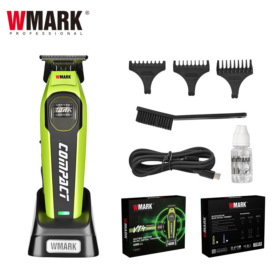 WMARK COMPACT BLDC MOTOR TRIMMER - GREEN (#NG-VT4) N.O.S. Barber Supply