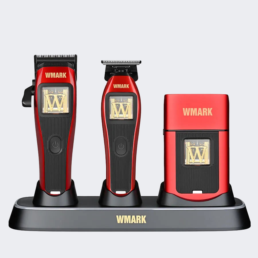 WMARK NG-X1KIT Vector Motor 3-Piece Barber Kit Certified Clippers