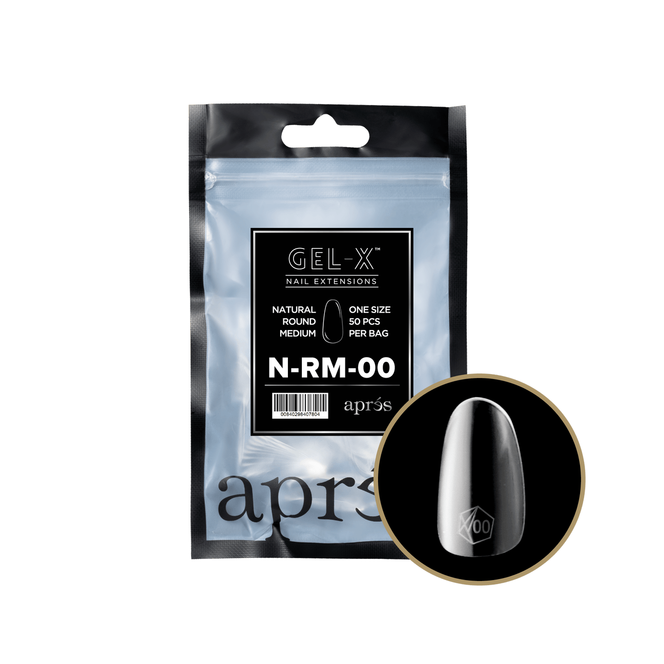 Gel-X Natural Round Medium 2.0 Refill Bag Lunali Nail Supply