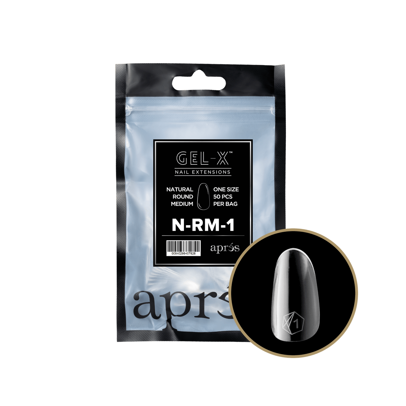 Gel-X Natural Round Medium 2.0 Refill Bag Lunali Nail Supply