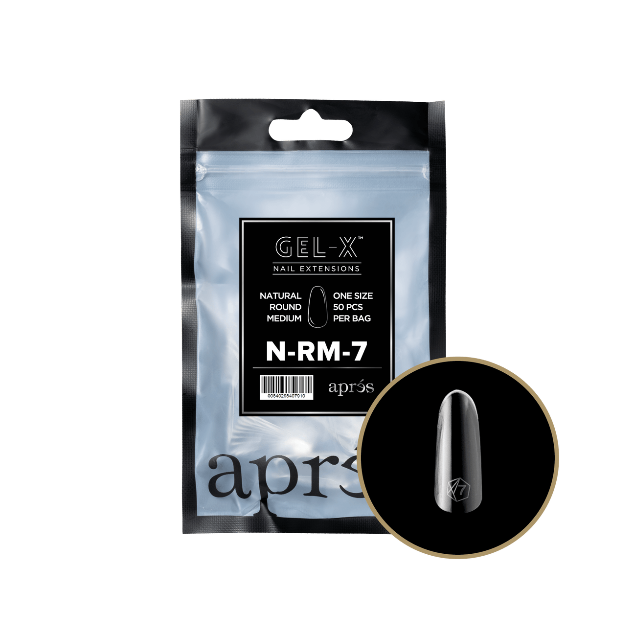 Gel-X Natural Round Medium 2.0 Refill Bag Lunali Nail Supply