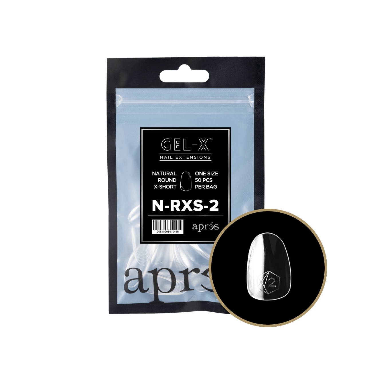 Gel-X Natural Round Extra Short 2.0 Refill Bag Lunali Nail Supply