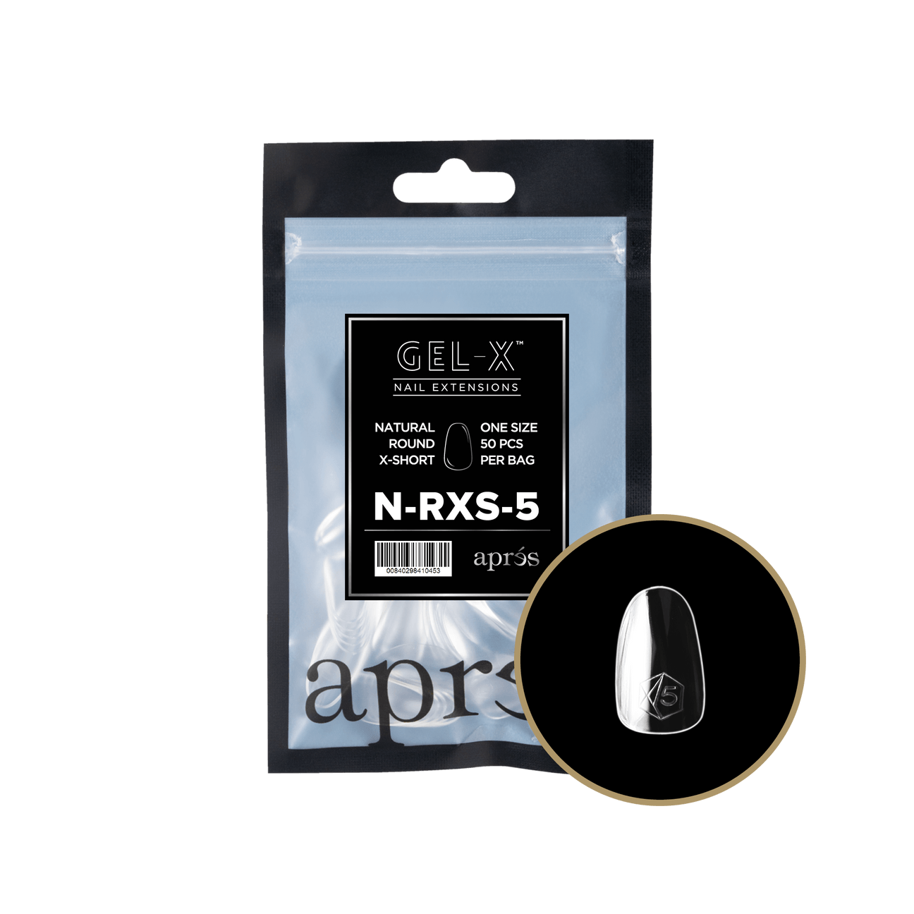 Gel-X Natural Round Extra Short 2.0 Refill Bag Lunali Nail Supply
