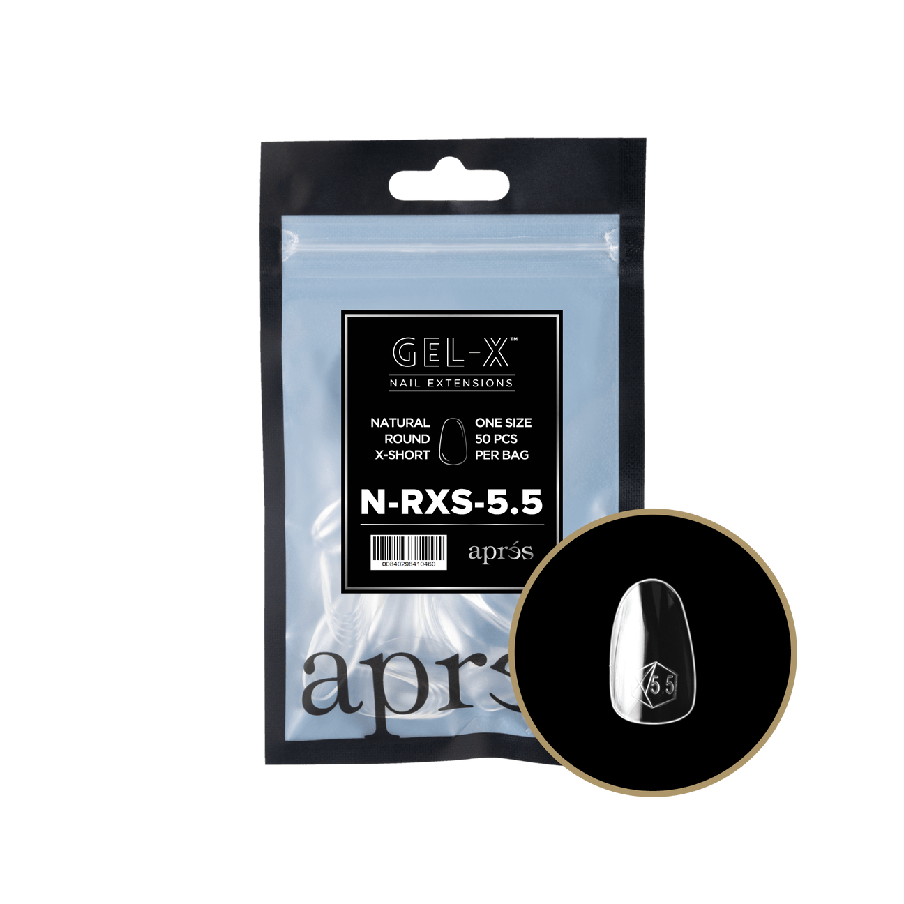 Gel-X Natural Round Extra Short 2.0 Refill Bag Lunali Nail Supply