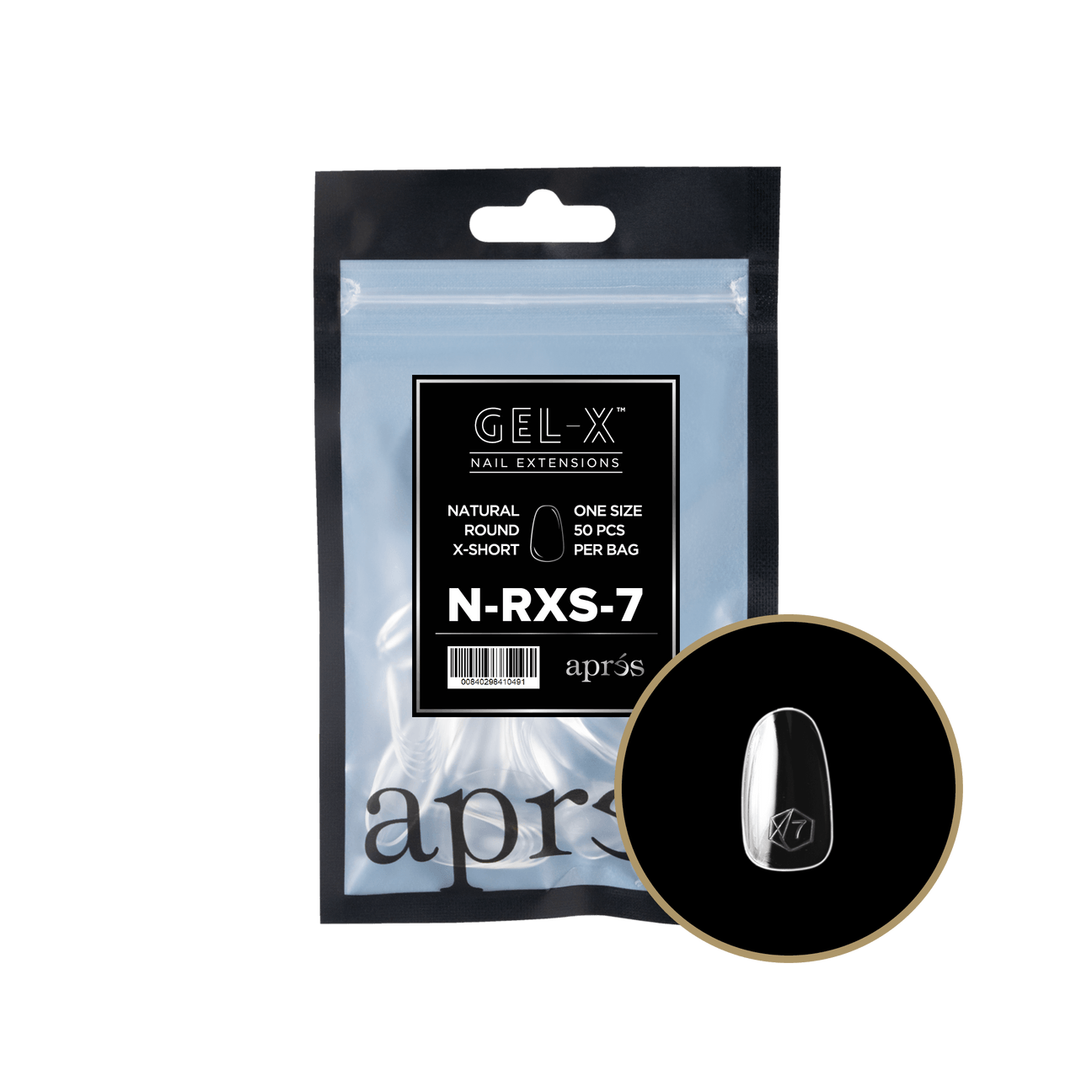 Gel-X Natural Round Extra Short 2.0 Refill Bag Lunali Nail Supply