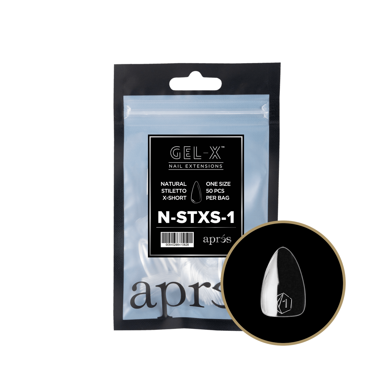 Gel-X Natural Stiletto Extra Short 2.0 Refill Bag Lunali Nail Supply