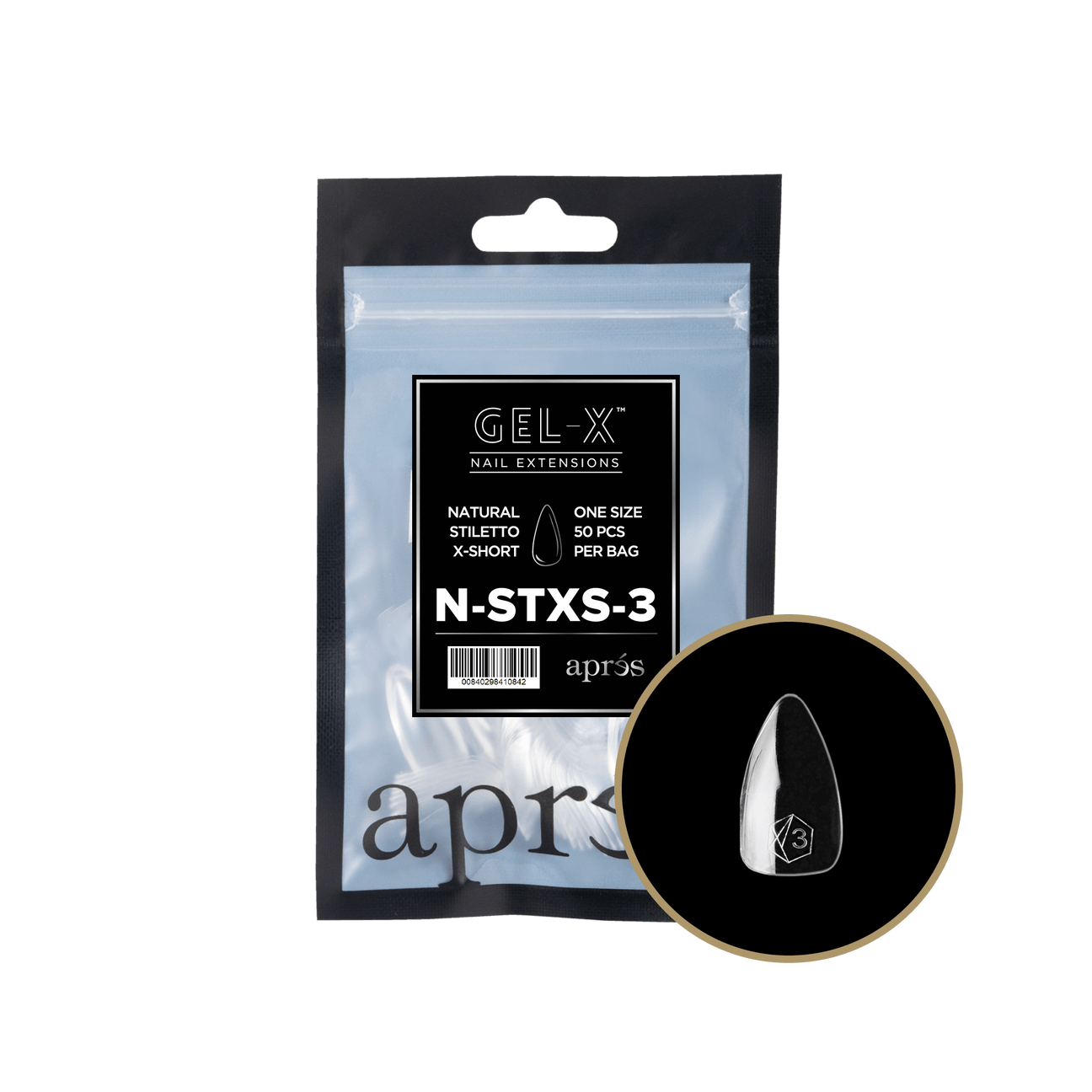 Gel-X Natural Stiletto Extra Short 2.0 Refill Bag Lunali Nail Supply