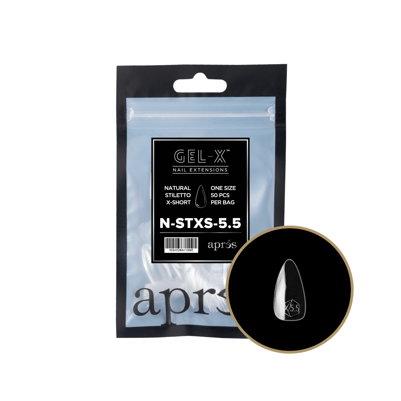 Gel-X Natural Stiletto Extra Short 2.0 Refill Bag Lunali Nail Supply