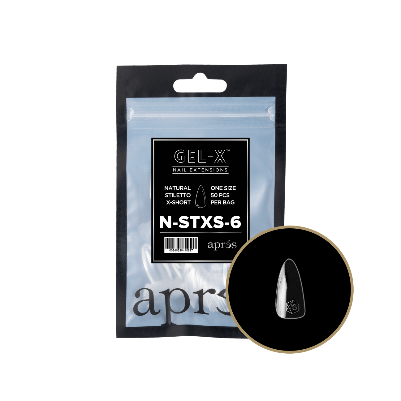 Gel-X Natural Stiletto Extra Short 2.0 Refill Bag Lunali Nail Supply