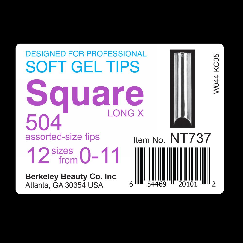 Berkeley - Soft Gel Tip | 504 Tips | Half-Cover | SQUARE