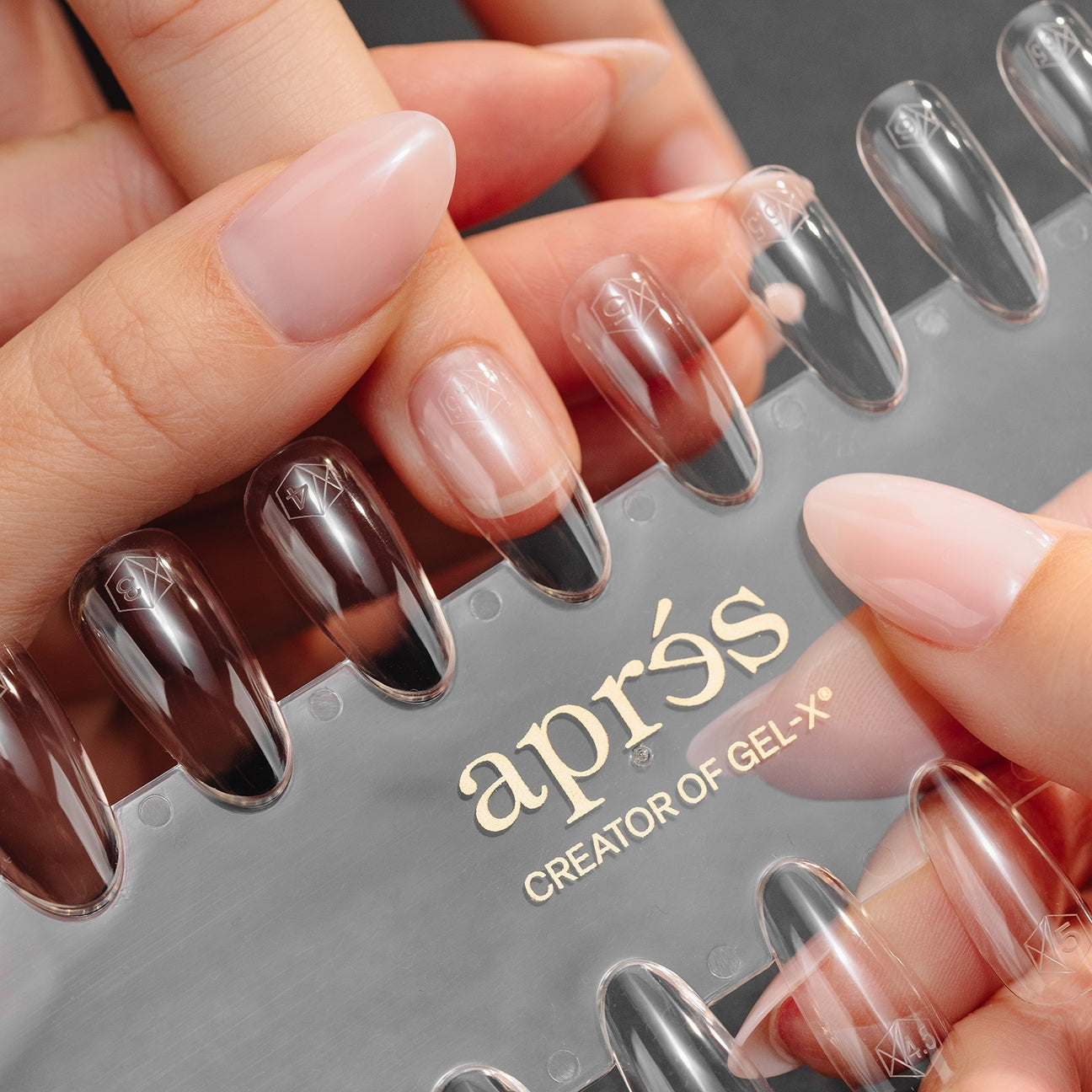 Gel-X Tip Swatch: Natural/Sculpted Almond Long Lunali Nail Supply