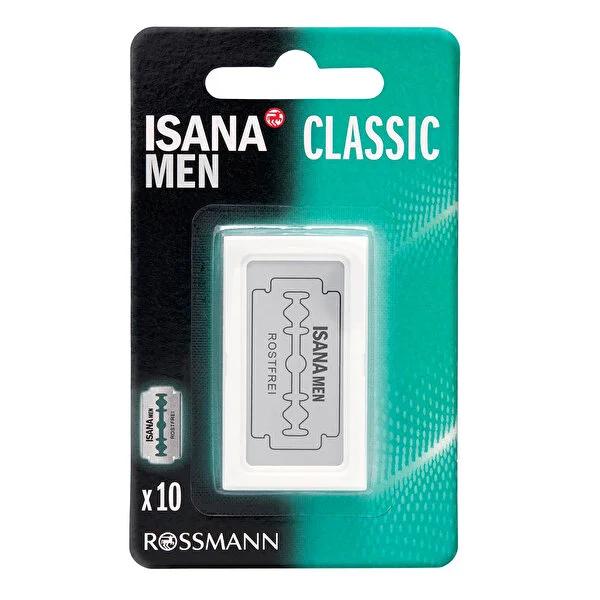 Isana Men's Stainless Steel Chrome-Plated Razor Blades - 10 Pack - Durable & Comfortable Shaving for Men Beauty Care Bag