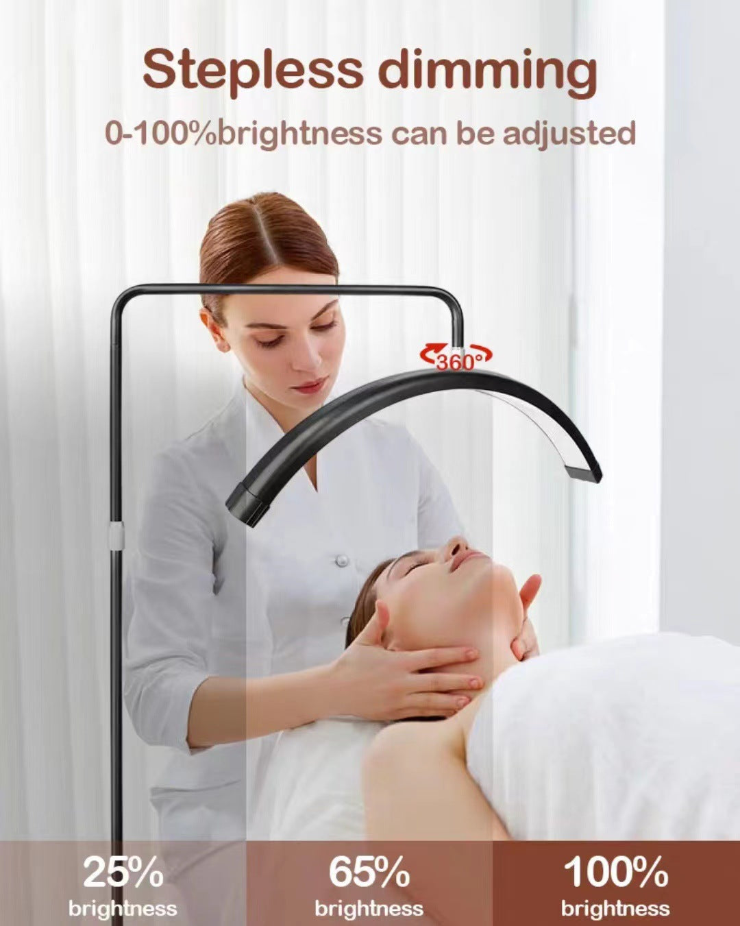 Tattoo Estheticians Pmu Eyelash LED Floor Light,  moon Lamp with phone holder INKSOULSUPPLY.COM
