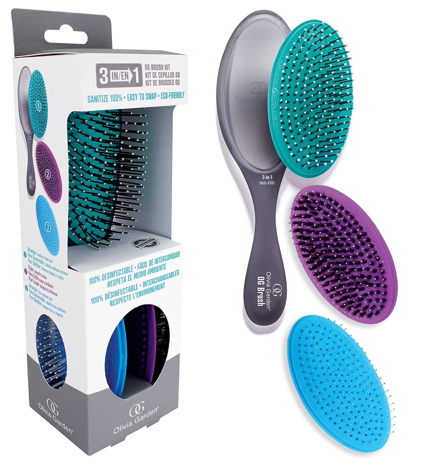 Olivia Garden The OG Brush Collection 3-in-1 Kit (OGD-KT01) The Beauty Box