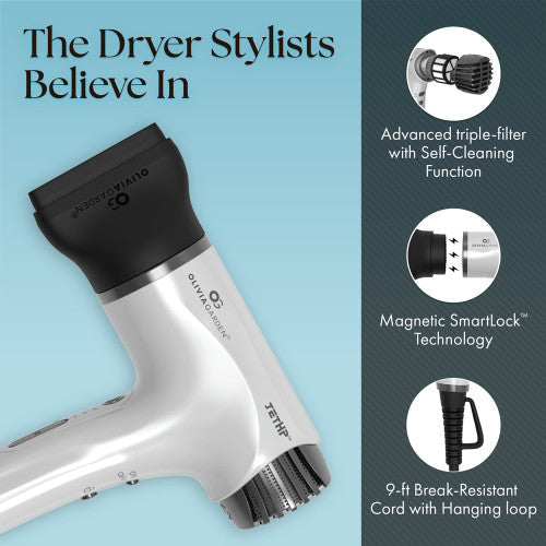 OLIVIA GARDEN JETHP HIGH-PERFORMANCE COMPACT DRYER (#JHPDR1DLO1) N.O.S. Barber Supply