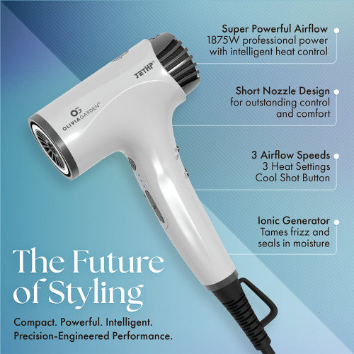 OLIVIA GARDEN JETHP HIGH-PERFORMANCE COMPACT DRYER (#JHPDR1DLO1) N.O.S. Barber Supply