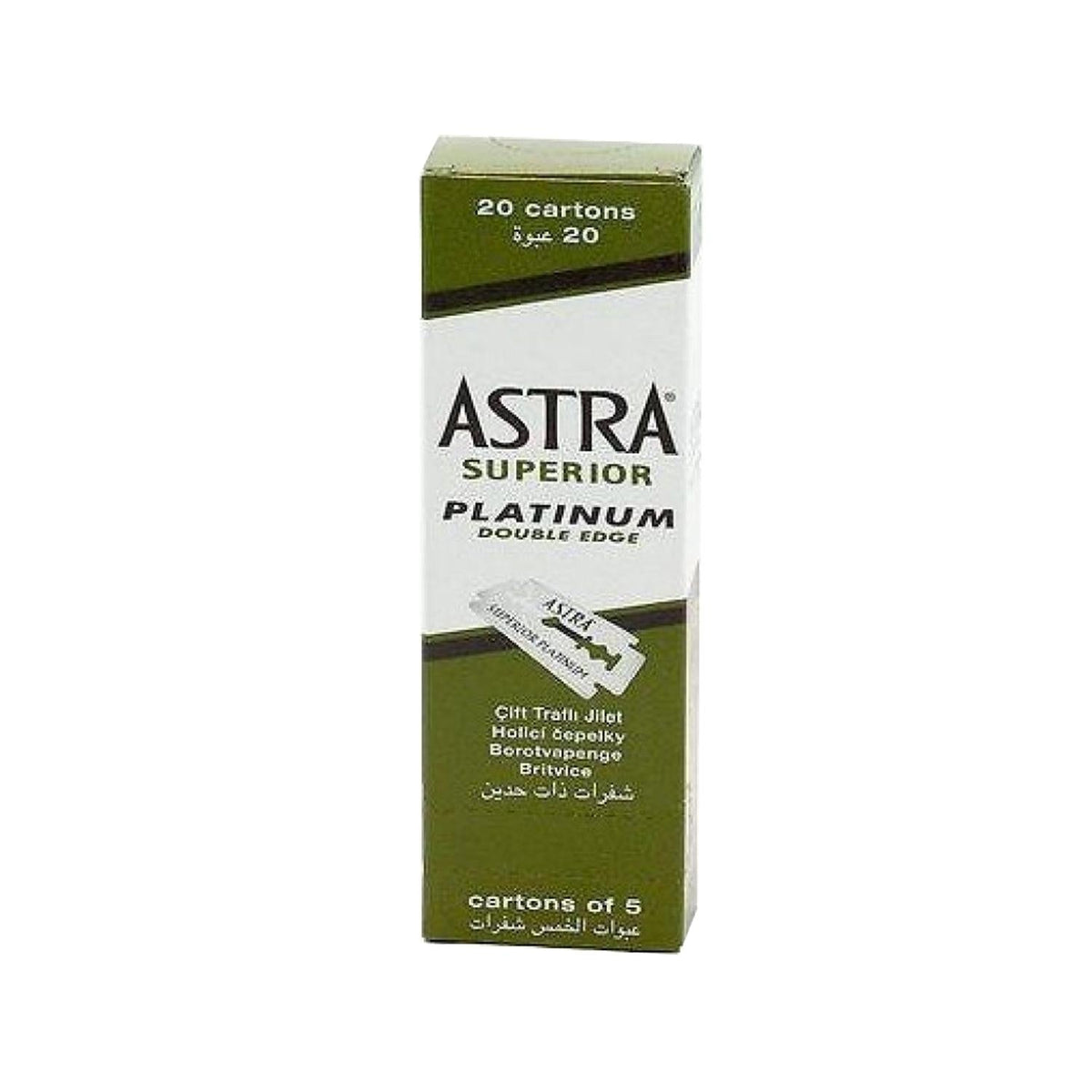 Astra Superior Platinum Double Edge Razor Blades 100 Count Beauty Care Bag