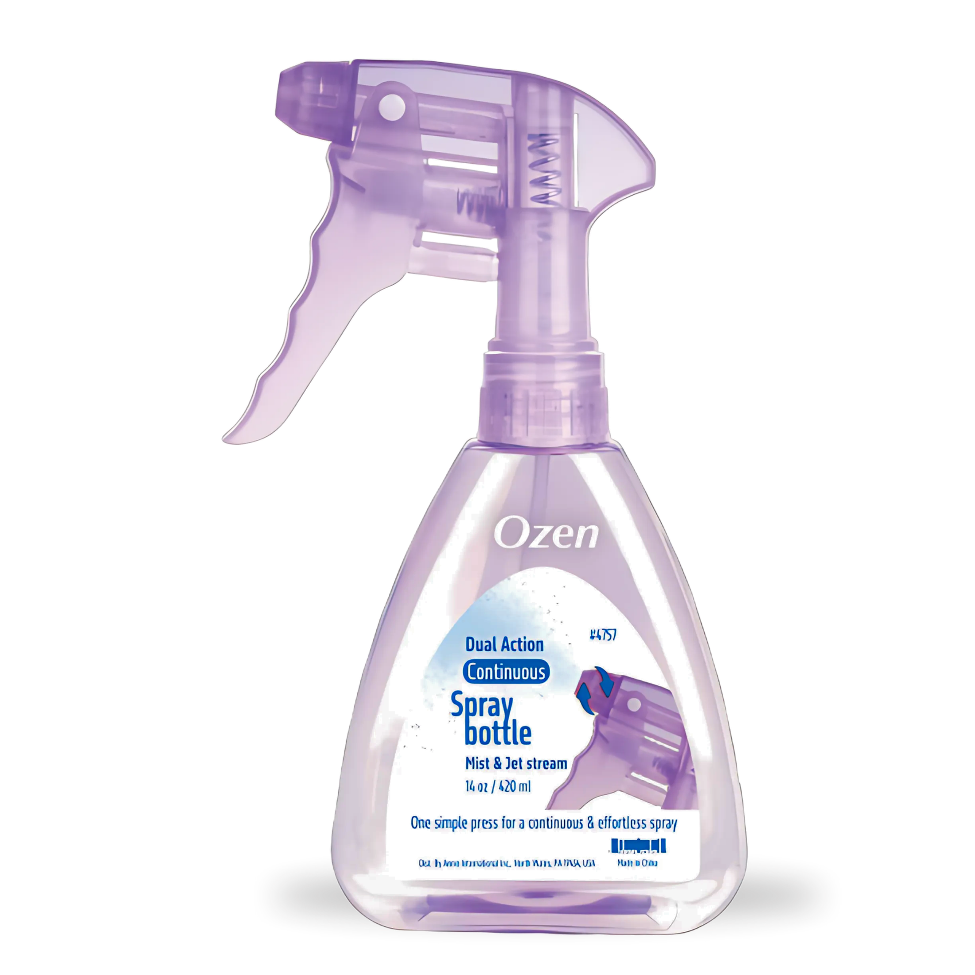 Ozen Dual Action Continuous Spray Bottle 14oz, 1 Count, Lavender Transparent Annie International, Inc.