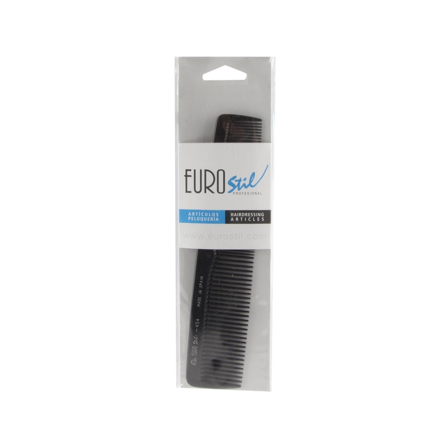 Eurostil Profesional Spanish Hair Comb 454 - Professional-Grade Detangling and Styling Tool Beauty Care Bag