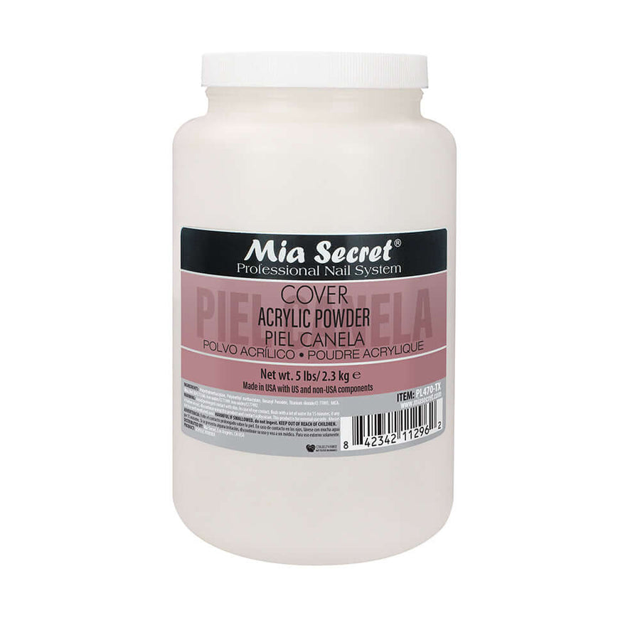 *Cover Piel Canela Acrylic Powder 5Lbs (*) Lunali Nail Supply