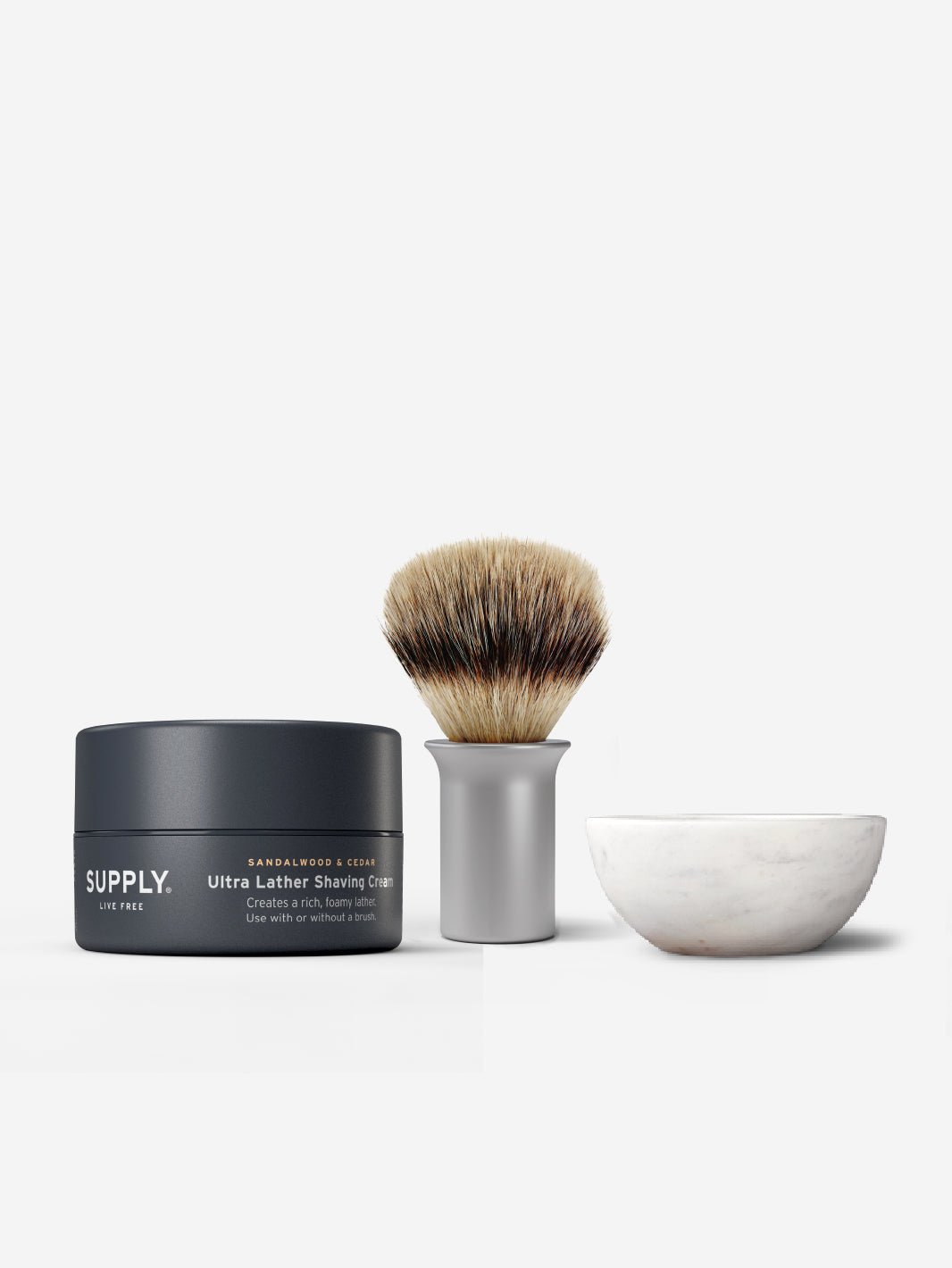 Perfect Shave Set (Shave Cream + Brush + Bowl) Supply