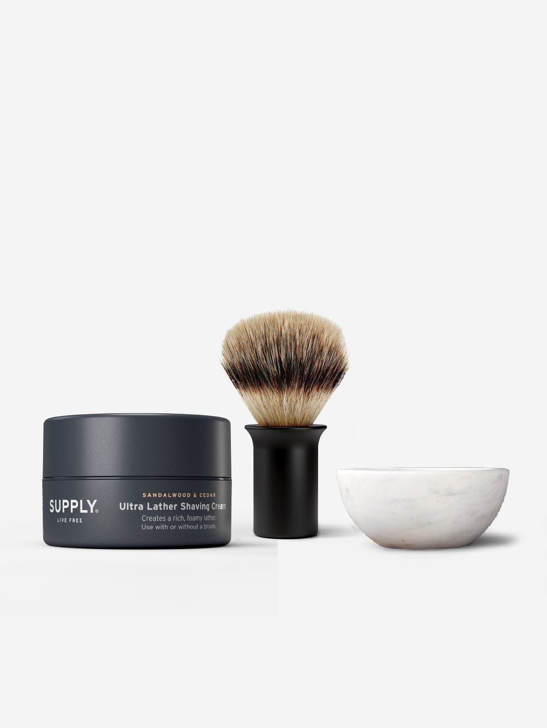 Perfect Shave Set (Shave Cream + Brush + Bowl) Supply