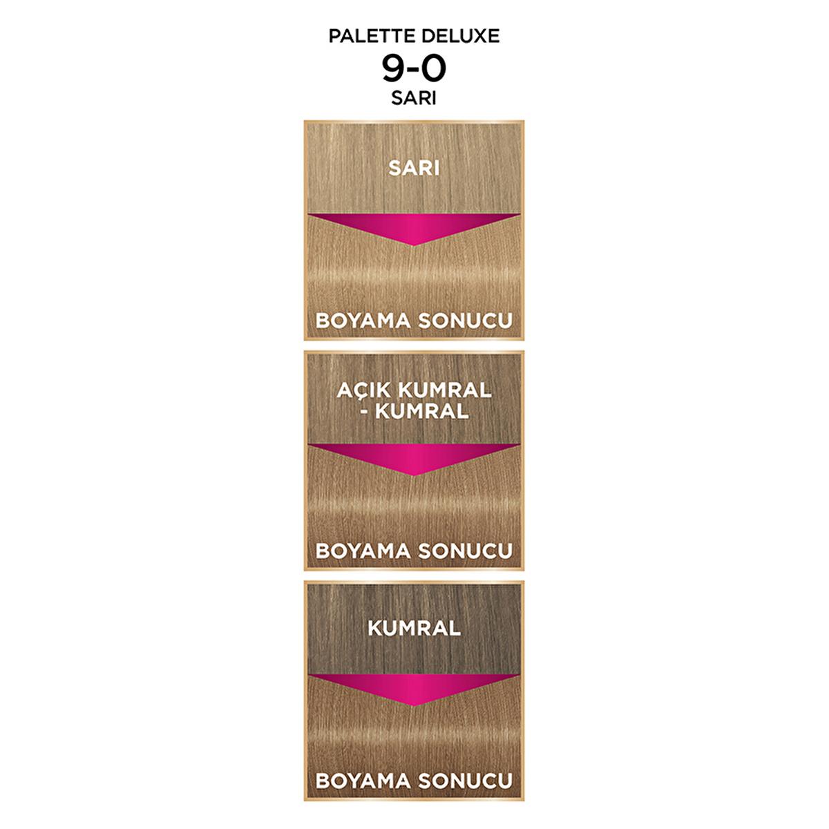 Palette Deluxe Hair Dye 9-0 Blonde - Long-Lasting Rich Color & Nourishment Beauty Care Bag