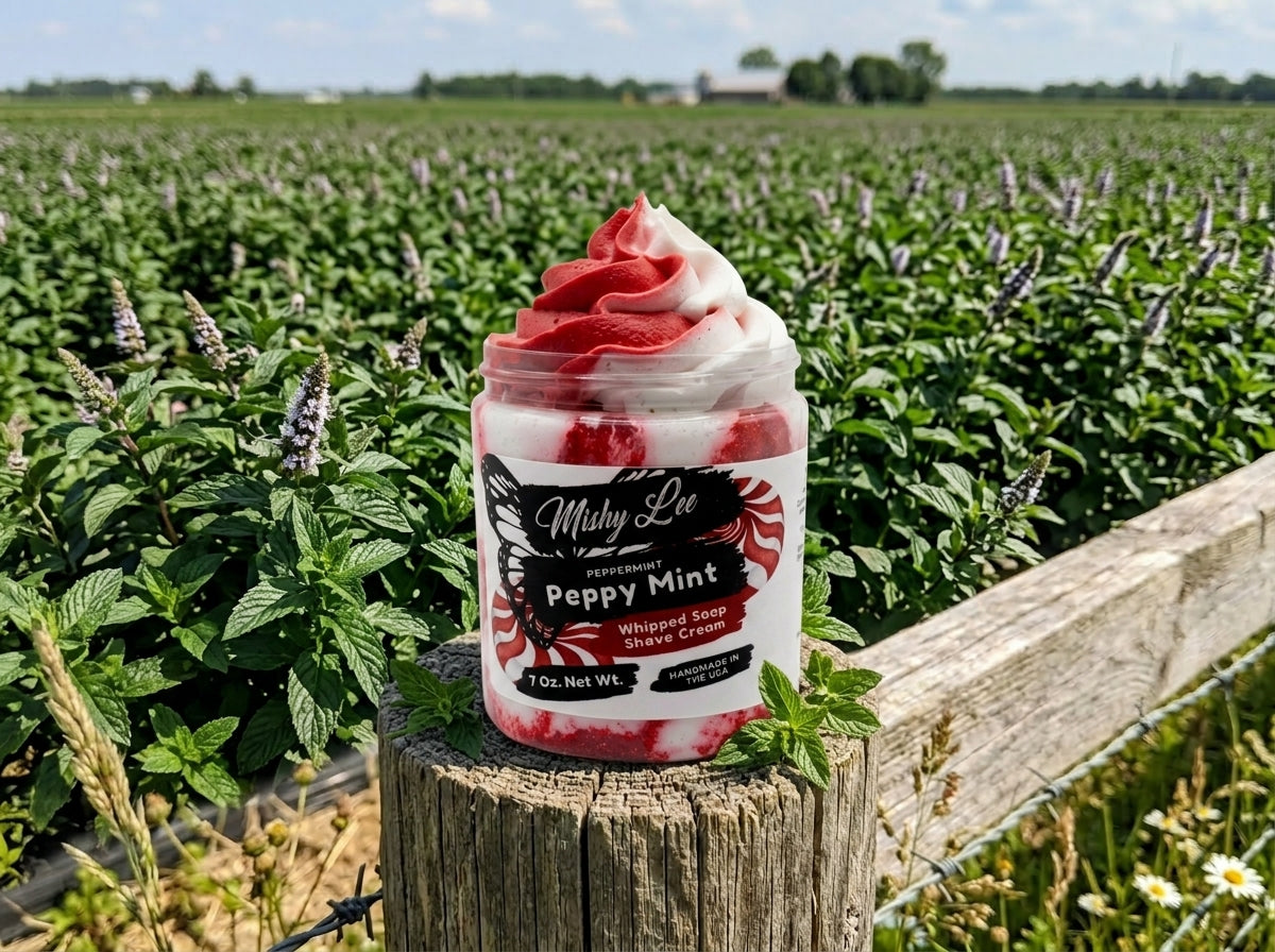 Peppy Mint Whipped Soap and Shave Cream Mishy Lee Boutique