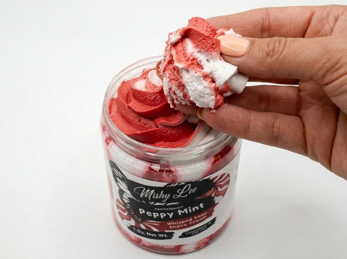 Peppy Mint Whipped Soap and Shave Cream Mishy Lee Boutique