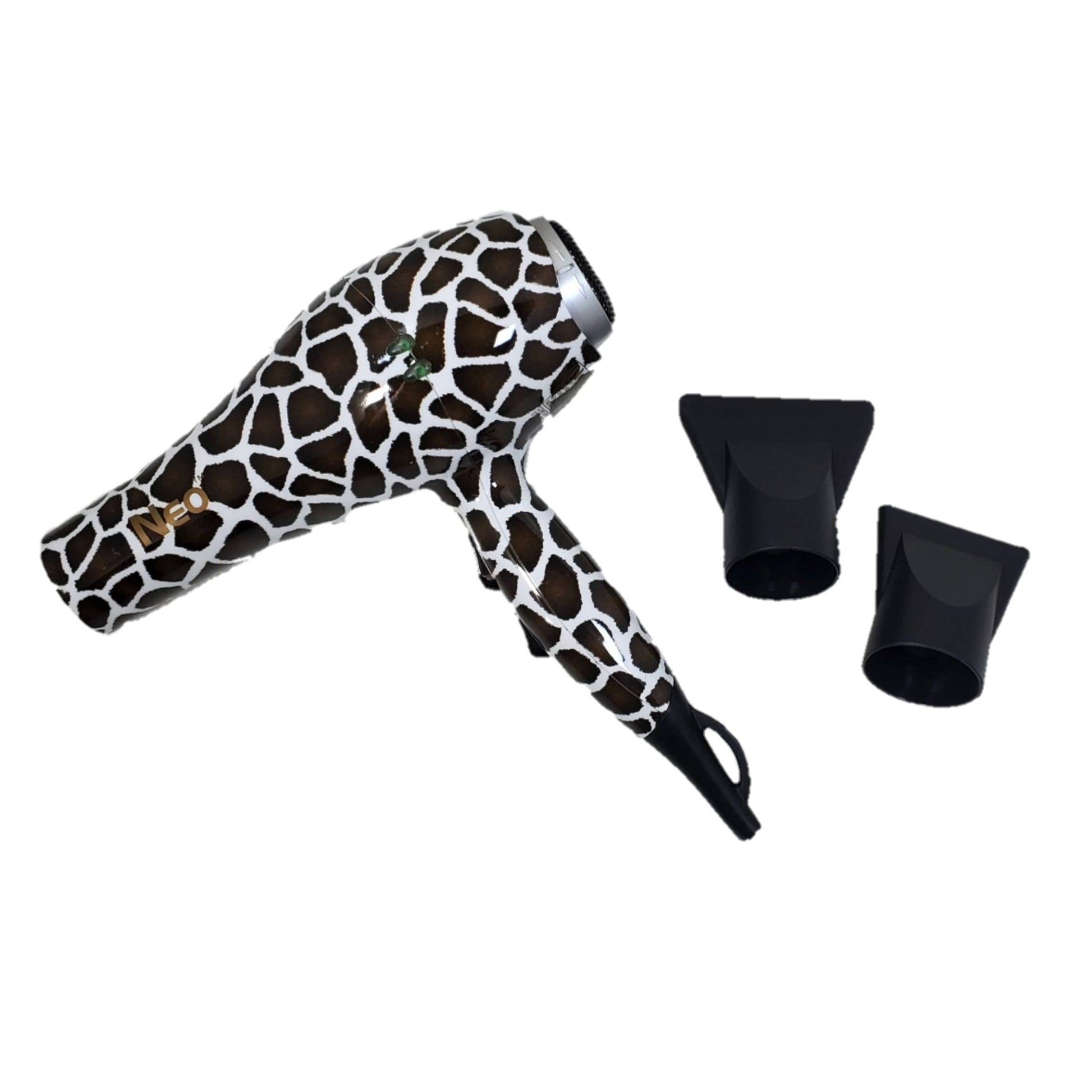 Ionic Pro 2000 - Professional 2000W Powerful Ionic Hair Dryer - Concentrator Nozzles Included - Giraffe VYSN