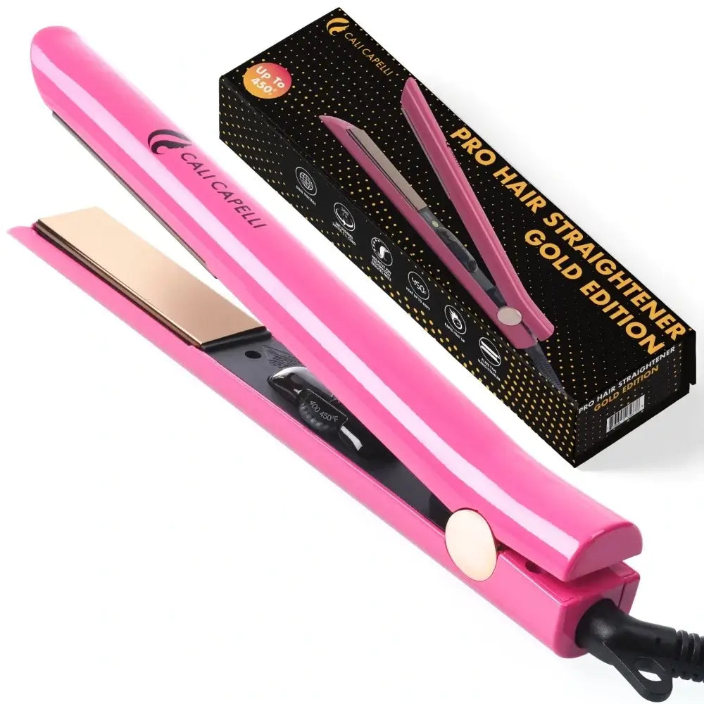 Titanium Hair Straightener Pro-Series 1″ Pink Calicapelli Hair Tools